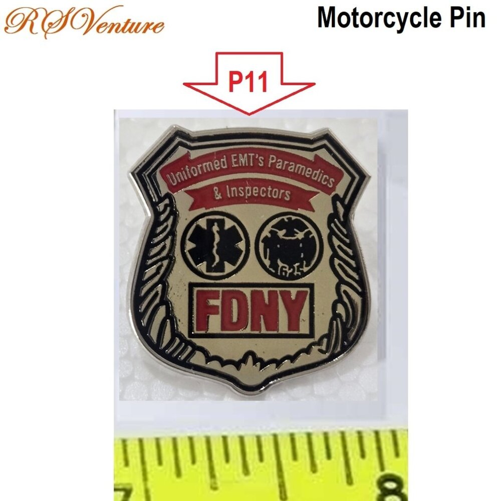 Buy 1 get 1 FREE, Vintage FDNY Motorcycle Pin